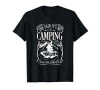 She Said It's Me Or Camping Value Graphic T-Shirt, Men, Black, L