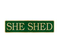 She Shed Decor, She Shed Sign, She Shed Gift, Wall Decor for Home/Driveway/Man Cave/Bar, Quality Metal Signs 16x4 Inch