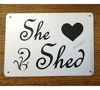 She Shed Metal Sign She Shack Babe Cave Great Gift 12"x8"
