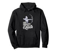 She Shoots Like A Queen Archery Archer Girl Pullover Hoodie