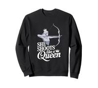 She Shoots Like A Queen Archery Archer Girl Sweatshirt