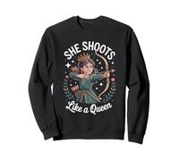 She Shoots Like A Queen Archery Design Sweatshirt