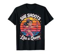 She Shoots Like A Queen Archery Design T-Shirt