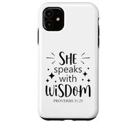 she speaks with wisdom Christian men and women chrisitians Case for iPhone 11