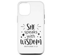 she speaks with wisdom Christian men and women chrisitians Case for iPhone 12/12 Pro