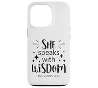she speaks with wisdom Christian men and women chrisitians Case for iPhone 13 Pro