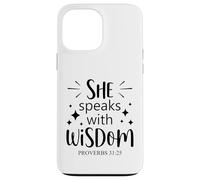 she speaks with wisdom Christian men and women chrisitians Case for iPhone 13 Pro Max