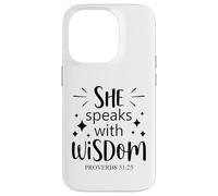 she speaks with wisdom Christian men and women chrisitians Case for iPhone 14 Pro