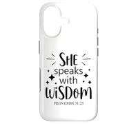 she speaks with wisdom Christian men and women chrisitians Case for iPhone 17