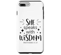 she speaks with wisdom Christian men and women chrisitians Case for iPhone 7 Plus/8 Plus