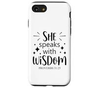 she speaks with wisdom Christian men and women chrisitians Case for iPhone SE (2020) / 7/8