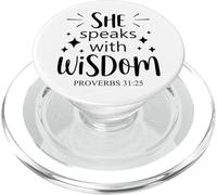 she speaks with wisdom Christian men and women chrisitians PopSockets PopGrip for MagSafe