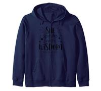 she speaks with wisdom Christian men and women chrisitians Zip Hoodie