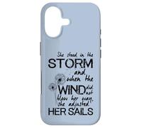 'She Stood in the Storm' Positive Inspiring Quote for Hope Case for iPhone 17