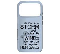 'She Stood in the Storm' Positive Inspiring Quote for Hope Case for iPhone 17 Pro