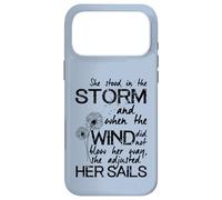 'She Stood in the Storm' Positive Inspiring Quote for Hope Case for iPhone 17 Pro Max