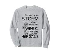 'She Stood in the Storm' Positive Inspiring Quote for Hope Sweatshirt