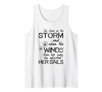 'She Stood in the Storm' Positive Inspiring Quote for Hope Tank Top