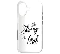 She Strong In The Lord Christian Design - Feminine Faith Case for iPhone 17
