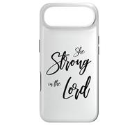 She Strong In The Lord Christian Design - Feminine Faith Case for iPhone Air