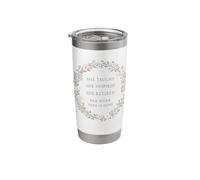 She Taught, She Inspired, She Retired Thank You Present Stainless Steel Insulated Tumbler