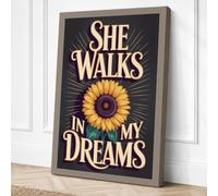 She Walks in My Dreams Canvas Wall Art Print 18x12 Inch