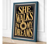She Walks in My Dreams Canvas Wall Art Print 18x12 Inch (46 x 30 cm)