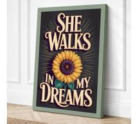 She Walks in My Dreams Canvas Wall Art Print 24x16 Inch