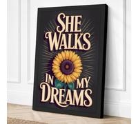 She Walks in My Dreams Canvas Wall Art Print 24x16 Inch (61 x 41 cm)