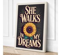 She Walks in My Dreams Canvas Wall Art Print 24x16 Inch (61 x 41 cm)