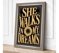 She Walks in My Dreams Canvas Wall Art Print 30x20 Inch (76 x 51 cm)
