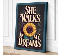 She Walks in My Dreams Canvas Wall Art Print 36x24 Inch