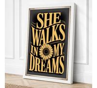 She Walks in My Dreams Canvas Wall Art Print 36x24 Inch (91 x 61 cm)