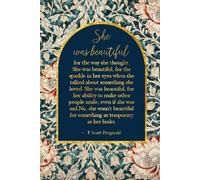 She Was Beautiful Journal for Women: A Literary Gift Notebook with F. Scott Fitzgerald Quote | 6x9 Hardcover, College Ruled, Cream Paper