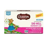 She-Well, Herbal Tea, Raspberry Leaf, Caffeine Free, 16 Tea Bags, 0.75 oz (21 g), Celestial Seasonings