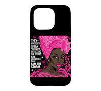 She Whispered Back I Am The Storm Breast Cancer Black Women Case for iPhone 15 Pro