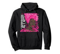 She Whispered Back I Am The Storm Breast Cancer Black Women Pullover Hoodie