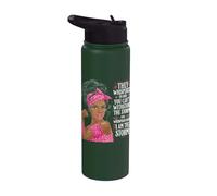 She Whispered Back I Am The Storm Breast Cancer Black Women Stainless Steel Insulated Water Bottle