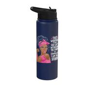 She Whispered Back I Am The Storm Breast Cancer Black Women Stainless Steel Insulated Water Bottle