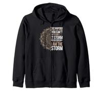 She Whispered Back I Am the Storm Design Zip Hoodie