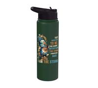 She Whispered I Am The Storm, African Inspirational Peace Stainless Steel Insulated Water Bottle