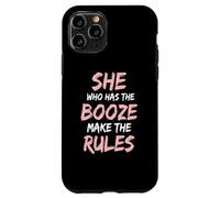 She Who Has The Booze Make Rules Funny Bartender Women Case for iPhone 11 Pro
