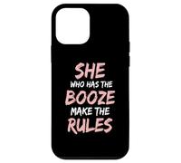 She Who Has The Booze Make Rules Funny Bartender Women Case for iPhone 12 mini