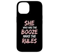 She Who Has The Booze Make Rules Funny Bartender Women Case for iPhone 14