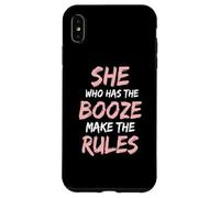 She Who Has The Booze Make Rules Funny Bartender Women Case for iPhone XS Max