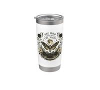 She Who Walks with The Night Gothic Moth Art Stainless Steel Insulated Tumbler