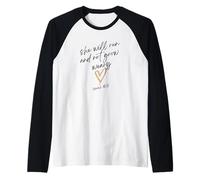 She Will Run and Not Grow Weary Raglan Baseball Tee