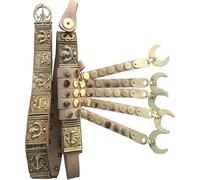 SHE - WOLF ROMAN CINGULUM BELT | MATERIAL : BRASS COATED PLATES | TOTAL LENGTH : 50 INCHES | MADE BY : MEDIEVAL KNIGHTS |, Dark Brown, Standard