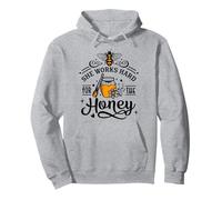 She Works Hard For The Honey, Bee Sunflower Beekeeper Pullover Hoodie