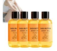 Shea Butter Body Oil, Nourishing Oil for Shower Bath, for Dry Skin, With Shea Butter and Vitamin E for Richer Hydration Soft Skin, Women's Shower and Bath for Nourished and Soft Skin (4PCS)